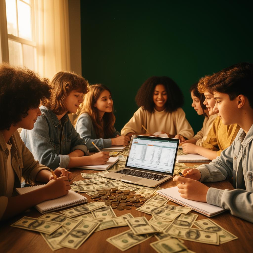 Teens learning about money together